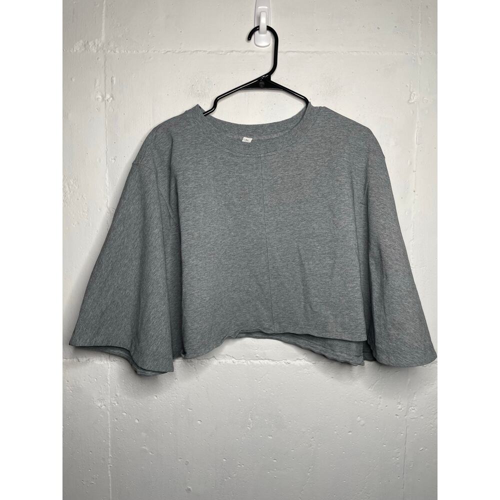 lululemon LA Oversized Pullover Cape Size M/L Heathered Grey French Terry